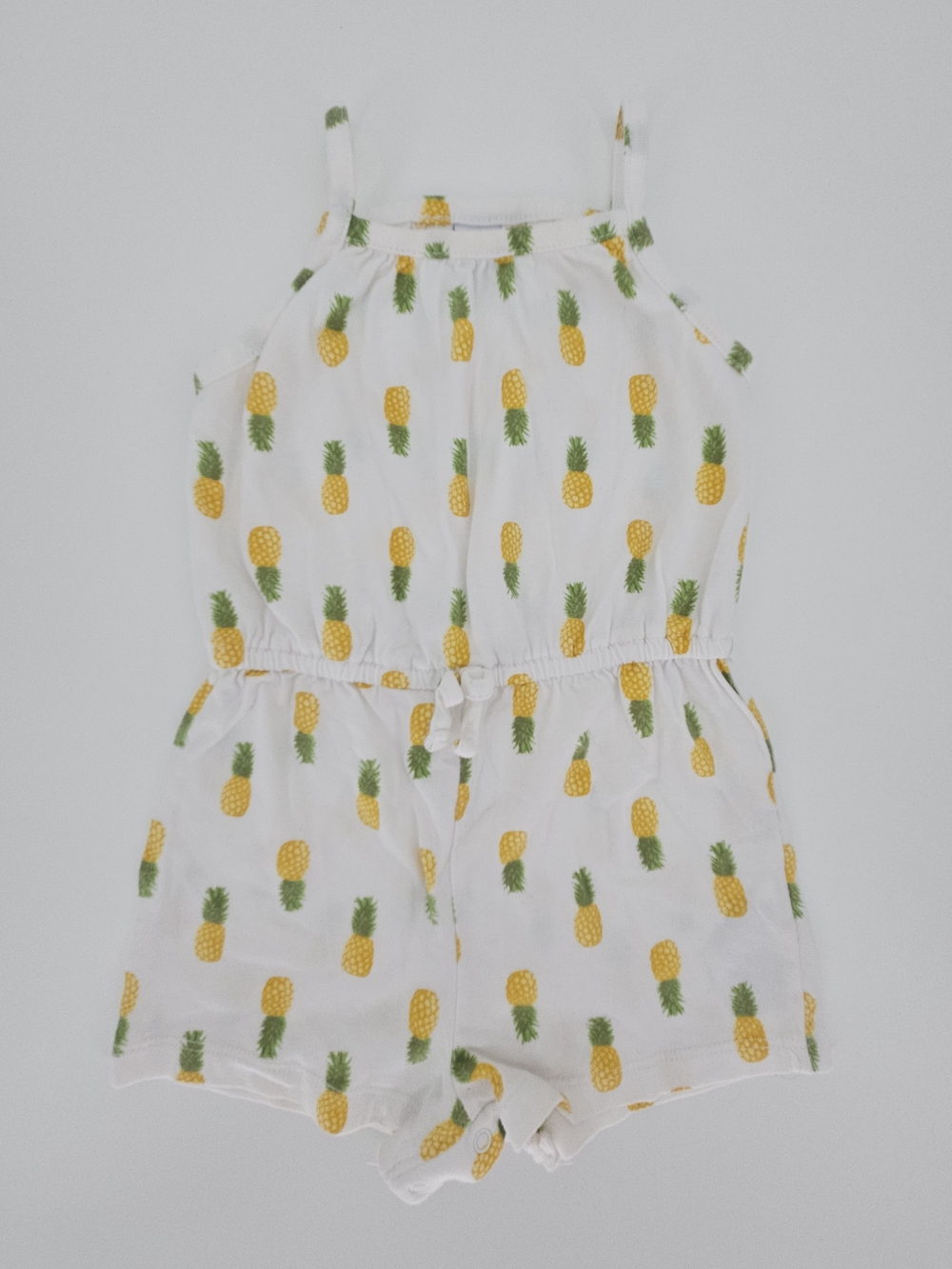 5/$25 Old Navy Pineapple Romper 18-24M White Yellow Summer